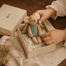 Boneka Tikus Lucu, Mainan Tikus Menggemaskan dengan Jahitan Detail, Desain Gaun dan Sayap, Aksesori Dekoratif Rumah Boneka, Hadiah Ulang Tahun & Hari Anak - MultiWarna - View 9