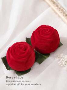 1pc Fashion Romantic 3D Rose Flower Ring Box, Exquisite Gift - Multicolor - View 5