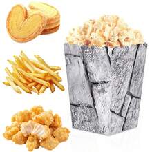 20/40/60pcs Halloween Castle Themed Popcorn Boxes, Decorated With Medieval Castle Brick Wall Pattern, Perfect For Halloween, Day Of The Dead And Medieval Knight Themed Birthday Parties - View 7