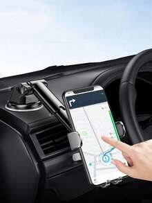 Universal Suction Cup Car Phone Holder, Suitable For Dashboard And Center Console, Multi-Function Telescopic Suction Cup Navigation Phone Mount, 360 Degree Rotating Dashboard Car Phone Holder - A - View 10