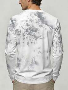 Spring And Autumn Men's Crew Neck Long Sleeve T-Shirt, 3D Digital Print, Fashionable And Versatile, Perfect For Casual Daily Wear And Comfortable Outings, Home And Commute - Multicolor - View 2