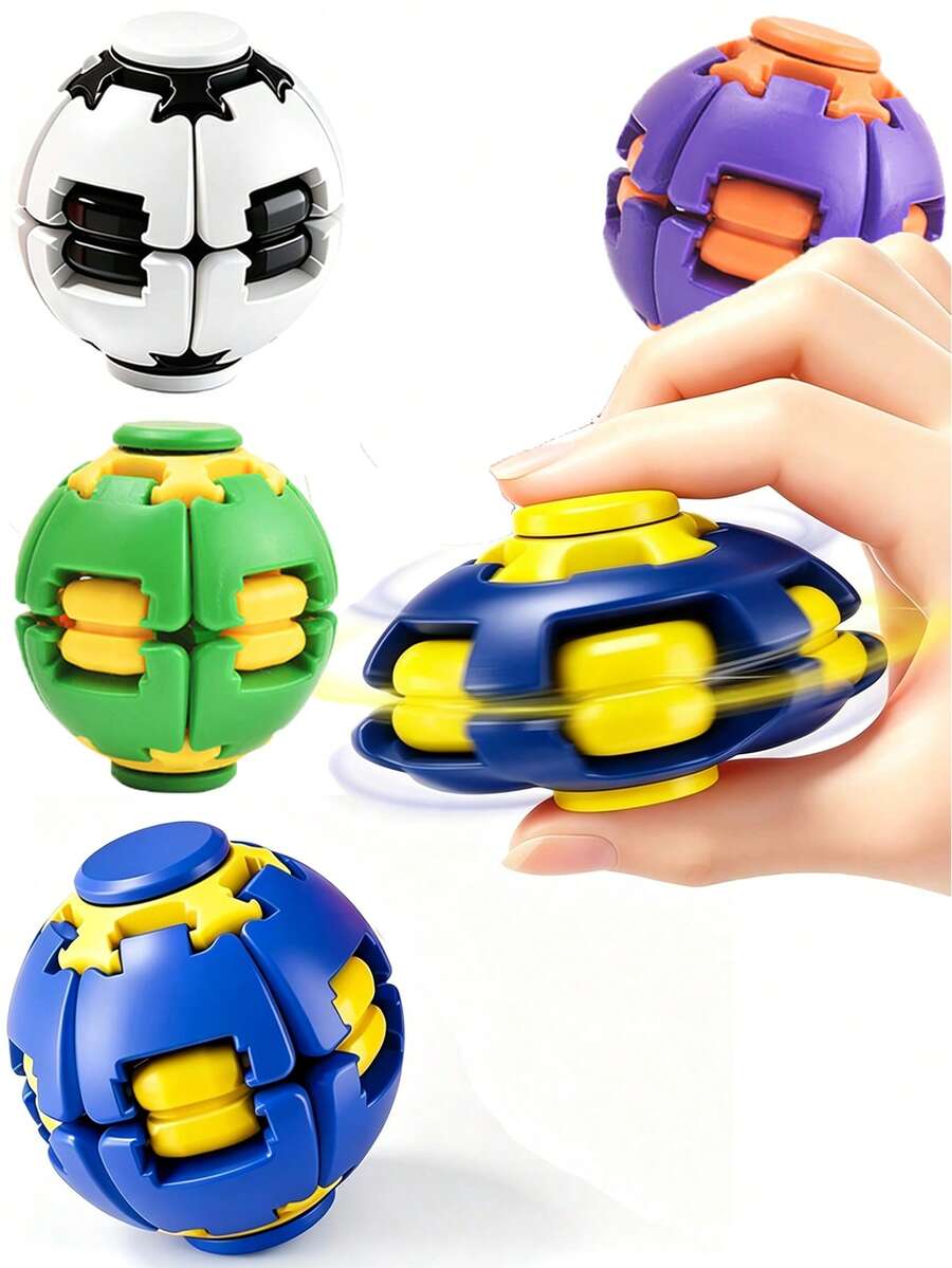 Multi-Color Petal Rotating Cube Stress Relief Toy Ball, With Circular Stitching Structure, Suitable For Hand Relaxation And Relieving Hand Pressure. Ideal For Office Use, Also Can Be Given As A Novel Gift To Friends Or Colleagues
