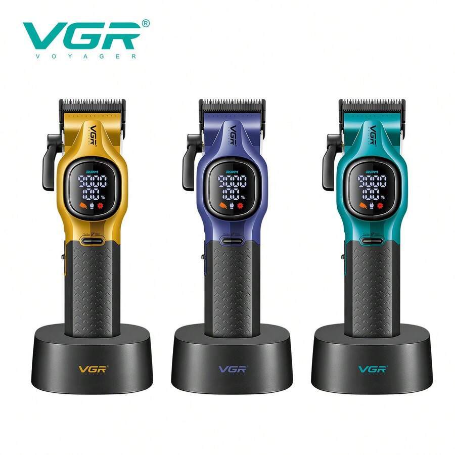 VGR Hair Clipper Professional Electric Hair Trimmer 9000 RPM Hair Clipper Vector MotorHigh Power Trimmer Men Clipper Charging Model Hair Cutting Machine V-886C V-886T - Multicolor - View 1