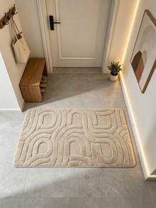 1pc Geometric U-Shaped Pattern Doormat, Bath Mat, Carpet, Floor Mat, Universal Doormat, Bedroom Carpet, Area Rug - Multicolor 2 - View 4