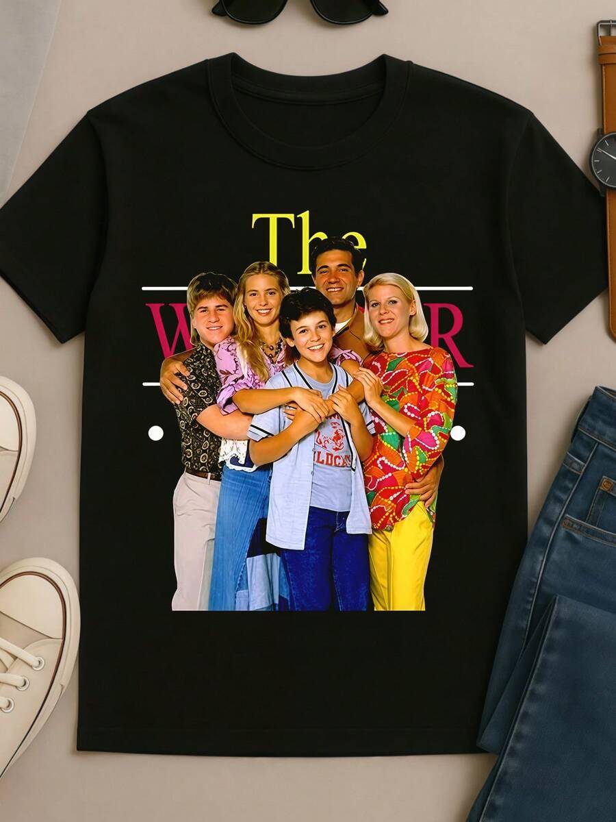 The_Wonder_Years_Retro_90s_TV_Series_Graphic_Tee_ - 黑色 - 查看 1