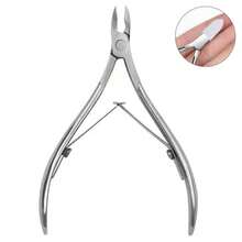 1pc Russian Reverse Trimmer Stainless Steel Sharp Cuticle Trimmer With Nail Pusher Labor-Saving Manicure Salon Pedicure Nail Tool - Silver - View 8