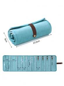 Túi đựng trang sức du lịch bằng nhung cuộn có cửa sổ trong suốt, túi lưu trữ nhung gấp gọn với ngăn khóa kéo trong suốt, túi đựng nhiều ngăn di động cho dây chuyền & bông tai, túi đựng trang sức mini sang trọng cho du lịch và sử dụng hàng ngày, đồ dùng thiết yếu cho trường học - Nhiều màu - Xem 12