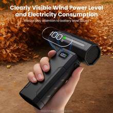 Mini Turbo Blower Electric Air Duster Brushless Motor Turbo Jet Fan 5-Speed Adjustable Cooling Fan Portable Air Duster USB Rechargeable Powerful Fan Suitable For Car And Driveway - one-size - View 9