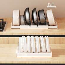 Retractable Pot Rack Kitchen Storage Rack Cabinet Built-In Pot Rack Under Sink Pot Rack Adjustable Pot And Pan Storage Rack - White - View 3