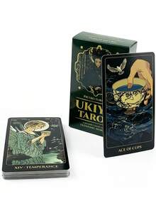 1 Box Ukiyo Tarot ,78 Cards,Japanese Style Divination Set,Enthusiasts With A Strong Interest In Ukiyo-E Or Anime - Multicolor - View 6