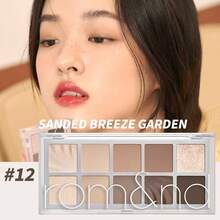 Rom&Nd Better Than Palette 12# Sanded Breeze Garden 7.5g 1入，細緻易暈染中性大地色眼影盤，適合日常韓系眼妝 - 新版12 沙灘微風花園 - 查看 7