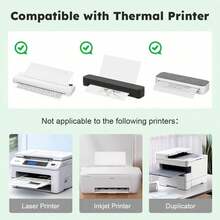 100PCS A4 Folding Thermal Printing Paper, Portable Large Capacity Highly Attractive Stationery, School Supplies, Back To School, Christmas, Halloween, College Essentials, Used For Document And Material Output - White - View 5