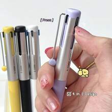 2pcs/Pack 4-In-1 Multi-Color Neutral Pens 0.32mm 0.5mm Black Red Blue Writing Pens Creative Clip Design Office Supplies Business Gifts - A - View 6