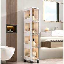 Armario de almacenamiento con ruedas - Blanco - Ver 7