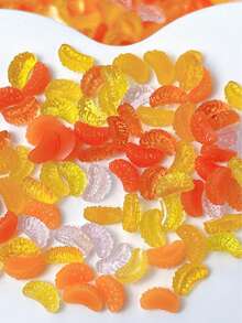 50Pcs New Ice Transparent Simulated Orange Slice Nail Art Decorations, 3D Fruit DIY Nail Accessories - Orange - View 8
