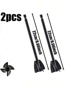 2pcs Plastic Paint Mixing Drill Bit Accessories, Epoxy Resin Mixing Paddle, Standard Hex Shank, Four-Blade Spiral Design, Efficient Mixing, Suitable For Various Drills - One Size Fits All - View 8