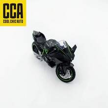 C C A Mobil Simulasi Sepeda Motor Kawasaki H2R Skala 1:18 dari Paduan Logam, Setang Tegak Dapat Diputar, Mainan Anak, Permainan Peran Pesta, Pembelajaran Kognitif Praktis, Hadiah Liburan - MultiWarna - View 3