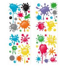 4 buah Stiker Dinding Kreatif Motif Tetesan Tinta Cat, Pola Noda Tinta Percikan Cat Aneka Warna, Dapat Disusun dan Dikombinasikan Secara Bebas, Gaya Artistik, Cocok untuk Kamar Anak, Lingkungan Taman Kanak-kanak, Dekorasi Ruang Kelas Seni, Dinding Latar Belakang Ruang Bermain, dll. - Stiker dinding titik tinta warna-warni - View 11