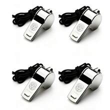 Stainless Steel Whistle, Loud Metal Whistle With Lanyard, Suitable For Referees, Coaches, Lifeguards, Survival, Emergency, Football, Basketball, Hockey And Other Sports. - Multicolor - View 10