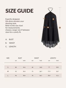 Sexy Chic Halter Backless Chiffon Loose Dress With Asymmetrical High Low Hem, Ideal For Casual Going Out, Beach Vacation, Festival & Beach Party - Brown - View 5
