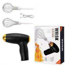 Rechargeable Wireless Handheld Mixer, 3-Speed Electric Egg Beater With Dual Interchangeable Mixing Heads, Portable Low Noise Kitchen Dessert Baking Mixer - Multicolor - View 13