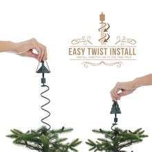 1pc Screw-In Christmas Tree Topper Holder, Universal Fit For Most Base Types, Green | Metal Support Rod Adjustable Attachment, Used To Stabilize Seasonal Tree Top Decorations, Holiday Tree Top Stabilizer - Multicolor - View 4