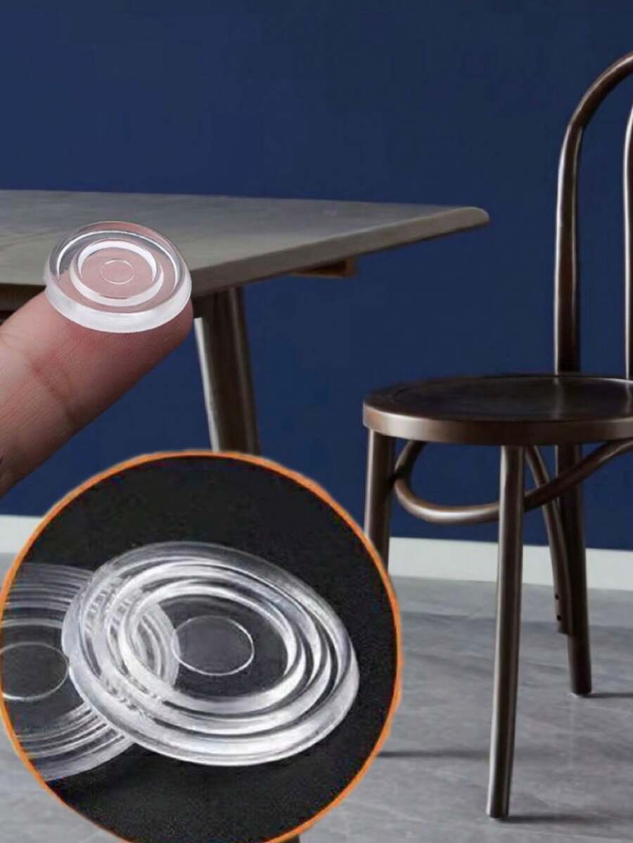 Double-Sided Suction Cup Pads, Transparent PVC Anti-Slip Non-Skid Glass Table Protector, Clear Furniture Gripper Mat For Tempered Glass Tea Coffee Dining Table, Kitchen Living Room Office, Gift For Homeowners - Multicolor - View 1