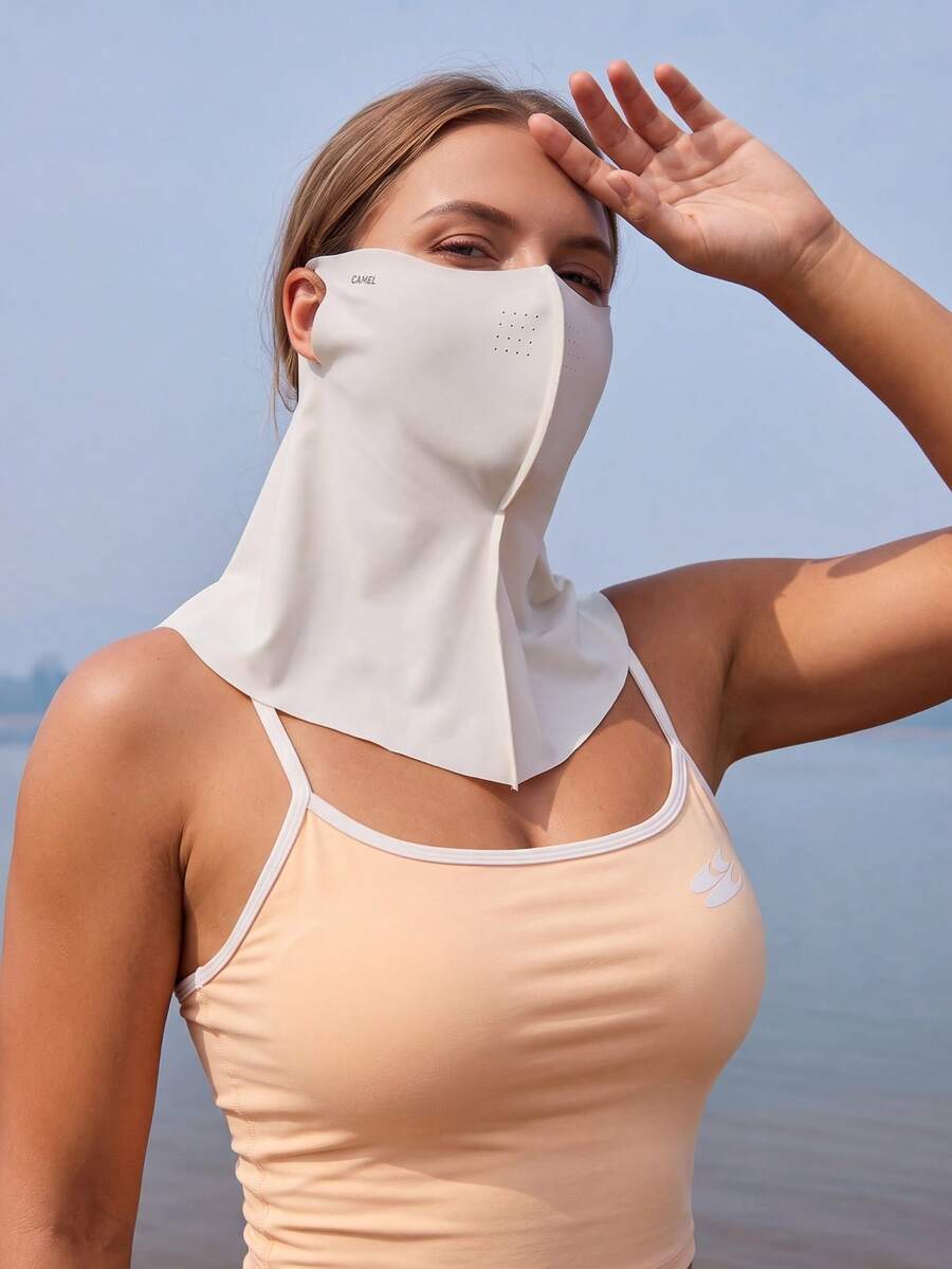 CAMEL CROWN Outdoor Sun Protection Face Mask, Summer Invisible Sun Protection Face Mask, UPF 50+ UV Protection, Contains Hyaluronic Acid, Cool Microfiber, Breathable Sun Protection Face Mask - Cold Moon Ash - View 1