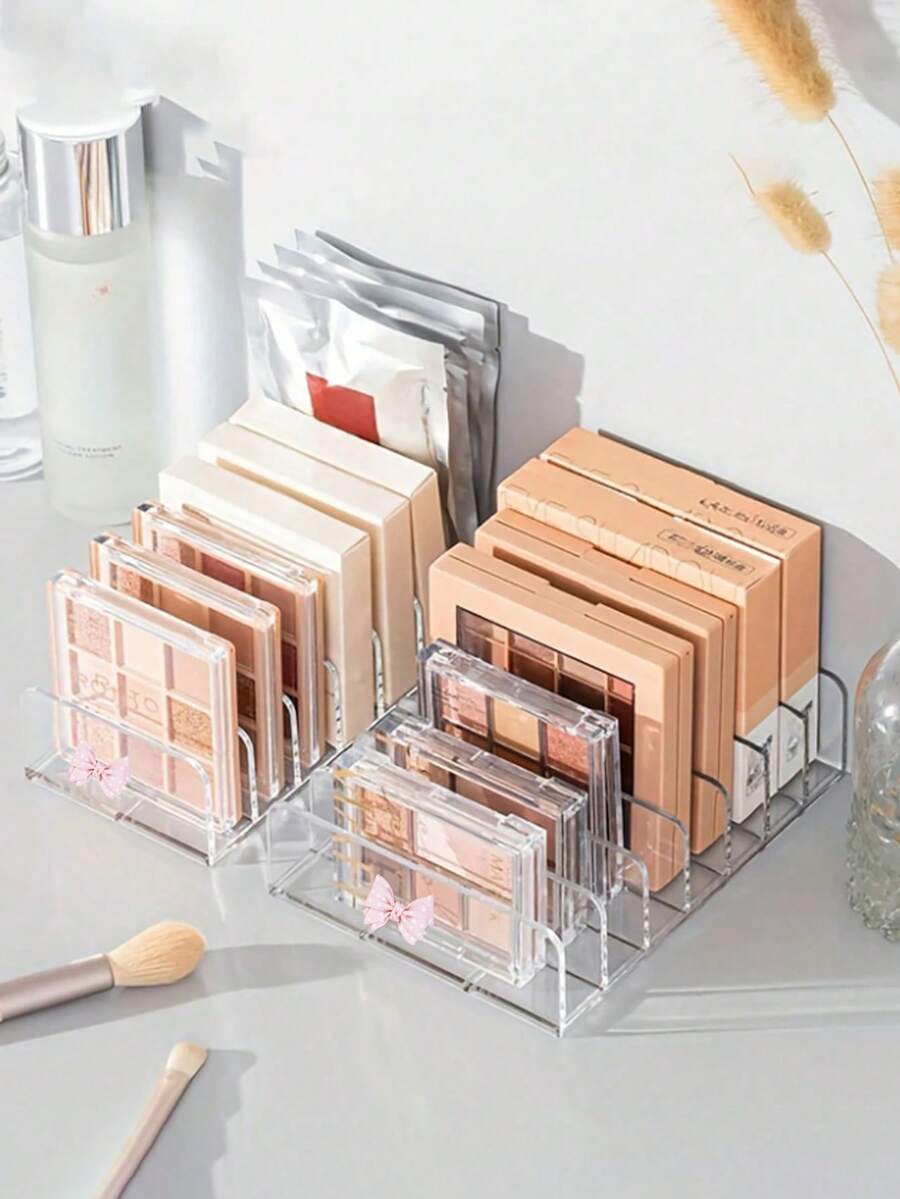 Acrylic Eyeshadow Palette Storage Box, Transparent Large Capacity Desktop Drawer-Style Storage Box, Transparent Cosmetic Storage Box, Makeup Brush Holder, Perfume Storage Box, Jewelry Box, ,Applicable For Living Room, Dining Room, Kitchen, Bedroom, - Multicolor - View 1