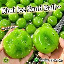 1pc Kiwi Ice Cream Ball Handmade Squeeze Toy Stress Relief Soft Malleable Non-Rebounding Toy - Multicolor - View 2