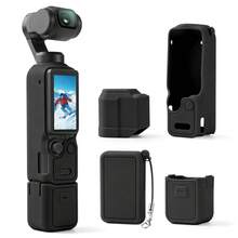 MAMEN Silicone Protective Case Set For Osmo Pocket 3, Body Cover + Lens Cap + Battery Shell + Storage Bag, Shock‑Proof Anti‑Scratch Handheld Gimbal Camera Accessory - View 10