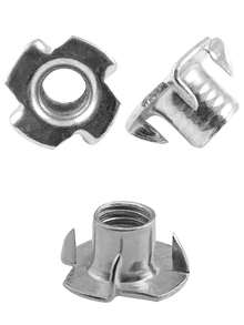 50 cái đai ốc chữ T, đai ốc chèn, đai ốc 4 chấu, đai ốc âm M6/M8/M10, phù hợp cho gỗ, giá đỡ leo núi, tủ, tường leo núi ngoài trời tại nhà - A - Xem 3