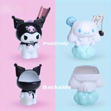 SANRIO 1pc Cute Kuromi And Pompompurin Pen Holder, Floral Arrangement Ornament, Multifunctional Storage Box, Anime Fan Desktop Pen Holder, Vanity Makeup Brush Organizer, Toothbrush And Toothpaste Display Box, Exquisite Holiday Gift, Best Gift For Students - Multi-color - View 7