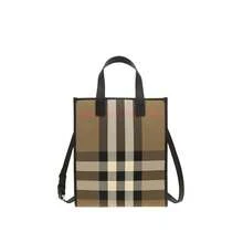 Burberry Color Blocked Women's Shoulder Crossbody Handbag 80845521 - Grey and Brown 80845521 - View 1