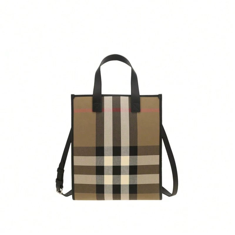 Burberry Color Blocked Women's Shoulder Crossbody Handbag 80845521 - Grey and Brown 80845521 - View 1