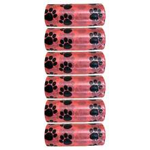 6 Rolls Pet Dog Waste Bags, Leak-Proof Convenient Outdoor Poop Bags, Easy Clean Pet Trash Bags, Printed Garbage Bags, 15 Bags/Roll - Multicolor - View 11