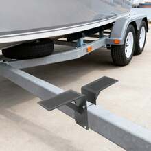 2PCS Frame Mounted Trailer Step Boat Trailer Step Yacht Trailer Step - Black - View 3
