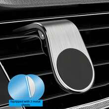 2pcs/1pc L-Shaped Magnetic Car Phone Holder, Suitable For GPS Navigation And Air Vent, Hands-Free Dashboard Phone Mount, Universal Car Accessory, Road Trip Essential, Father's Day Gift, Summer Travel, Driver's Car Gadget - Multicolor - View 11