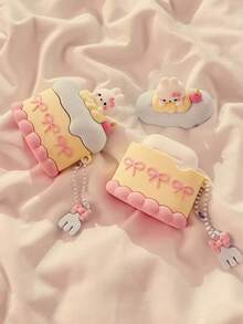 Girl Heart Cake Rabbit Design Protective Case Compatible With Apple 4/2/3/Pro Wireless Bluetooth Earphones, New Soft Silicone Creative Cartoon Cute Women's Style - Multicolor - View 2