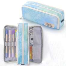 Cross-Border Exclusive Japanese & Korean Style Macaron Color Unisex Transformable Large Capacity Upgraded Pencil Case Stationery Box New Pencil Holder Pencil Bag Student Pencil Pouch Storage Bag Minimalist Storage Bag - Pink Rainbow - View 11
