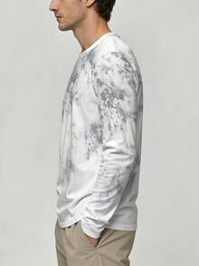 Spring And Autumn Men's Crew Neck Long Sleeve T-Shirt, 3D Digital Print, Fashionable And Versatile, Perfect For Casual Daily Wear And Comfortable Outings, Home And Commute - Multicolor - View 4