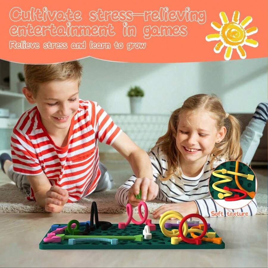 Sensory Activity Board Airplane Travel Essential Fidget Toy, Suitable For Toddlers And Children, Sensory Fidget Toy To Relieve ADHD Autism Anxiety, Suitable For Children With Autism And ADHD, Silent Pressure Relief Board With Storage Bag, Suitable For Children 3 Years Old And Above And Adults - Multicolor - View 1