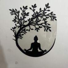 1pc Tree Of Life & Meditation Buddha Wall Decor, Tree Of Life Wall Art, Multi-Functional Wall Hanging Craft, Suitable For Office, Living Room, Bedroom, Patio, Kitchen, Balcony, Shop Entrance, Cafe, Dance Hall, Bar, Yoga Studio And More, Zen Wall Decor, Modern Home Decoration, Housewarming Gift, Holiday, Birthday, Halloween, Christmas, Ideal Gift - Multicolor - View 6