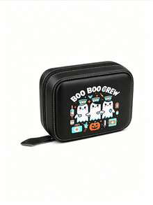 Pill Storage Box Set, BOO BOO CREW Pattern, 7-Day 2-Times-A-Day Large Capacity Pill Organizer, 14 Colorful Compartments, Reusable Travel Medicine Storage Bag, Large Capacity Weekly Pill Organizer, Suitable For Small Daily Items, Ideal For Health-Conscious And On-The-Go Users, Essential Medical Accessory, Back To School, Halloween, Christmas, Student Essential - Multicolor - View 15