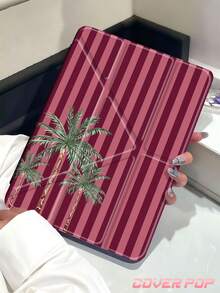 貝殼與椰子樹圖案平板保護殼，相容 iPad Air 11 吋 M3 2025 / M2 2024、Air 第 5 代 2022、Air8 2026 (11/13 吋)、(A16) 11 吋第 11 代 2025，相容 Galaxy Tab、Kindle Paperwhite 第 12 代 2024，透明背蓋，時尚圖案保護殼，自動休眠與喚醒功能，氣囊保護，適合禮品與辦公使用 - 彩色 - 查看 3