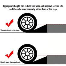 2X Heavy Duty Rubber Kerb Ramps Driveway Car Vehicle Threshold Ramp Curb Ramp Heavy Duty Rubber Kerb Door Ramps Mobility Scooter Access Ramp - A - View 6