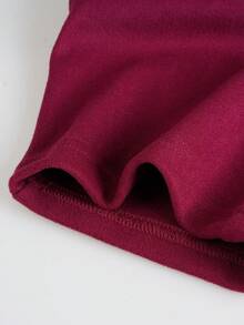 Norcotton 1pc Couple Style Home Lounge Pants, Loose Comfortable Sleepwear Pants, Unisex Casual Pants For Autumn/Winter - Burgundy - View 5