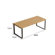 1pc Adjustable Stackable Storage Rack, Multi-Functional Wooden Storage Shelf, Suitable For Kitchen Countertop, Seasoning, Bathroom And Storage Room, Space-Saving Gift For Home Storage Enthusiasts And Cooking Lovers - Black - View 6