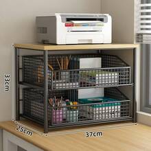 Kitchen Storage Rack - High-Quality Countertop Organizer With Drawers, Vintage Metal Design, Perfect For Storing Utensils, Spices, Coffee And Seasonings, Ideal Space-Saving Solution - Multicolor - View 5