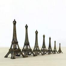 1pc 2D Flat Printed Acrylic Material Realistic European Creative Eiffel Tower Model Home Decor Ornament - 1PC - View 2